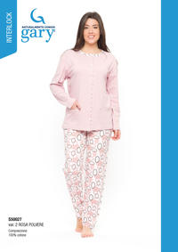 WOMEN'S OPEN PAJAMAS S/L S50027 Tellini S.r.l. Wholesale Clothing